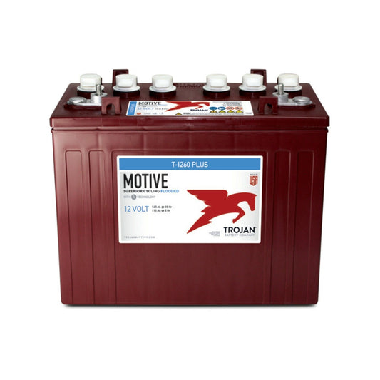Trojan Battery | T-1260 Plus|12V|140Ah (C20)|1200 Cycles|2-4 Weeks Ship Time