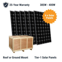 Complete Solar Power System - 3.2kW | 6,000W 120/240V [10.2kWh-14.3kWh Lithium Battery Bank] + 8 x 400W Mono Solar Panels | Includes Schematic [OGK-PLUS]