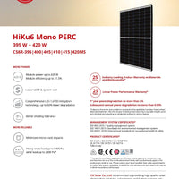 Canadian Solar -30x Panels - 400W - 12kW Per Panel - 108-Cell | Mono Crystalline