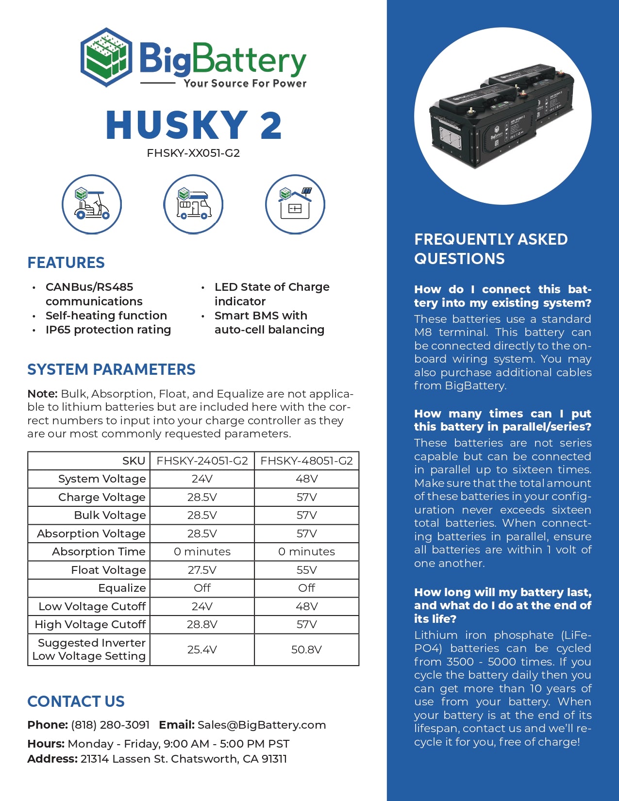 24V 2X HUSKY 2 KIT – Victron