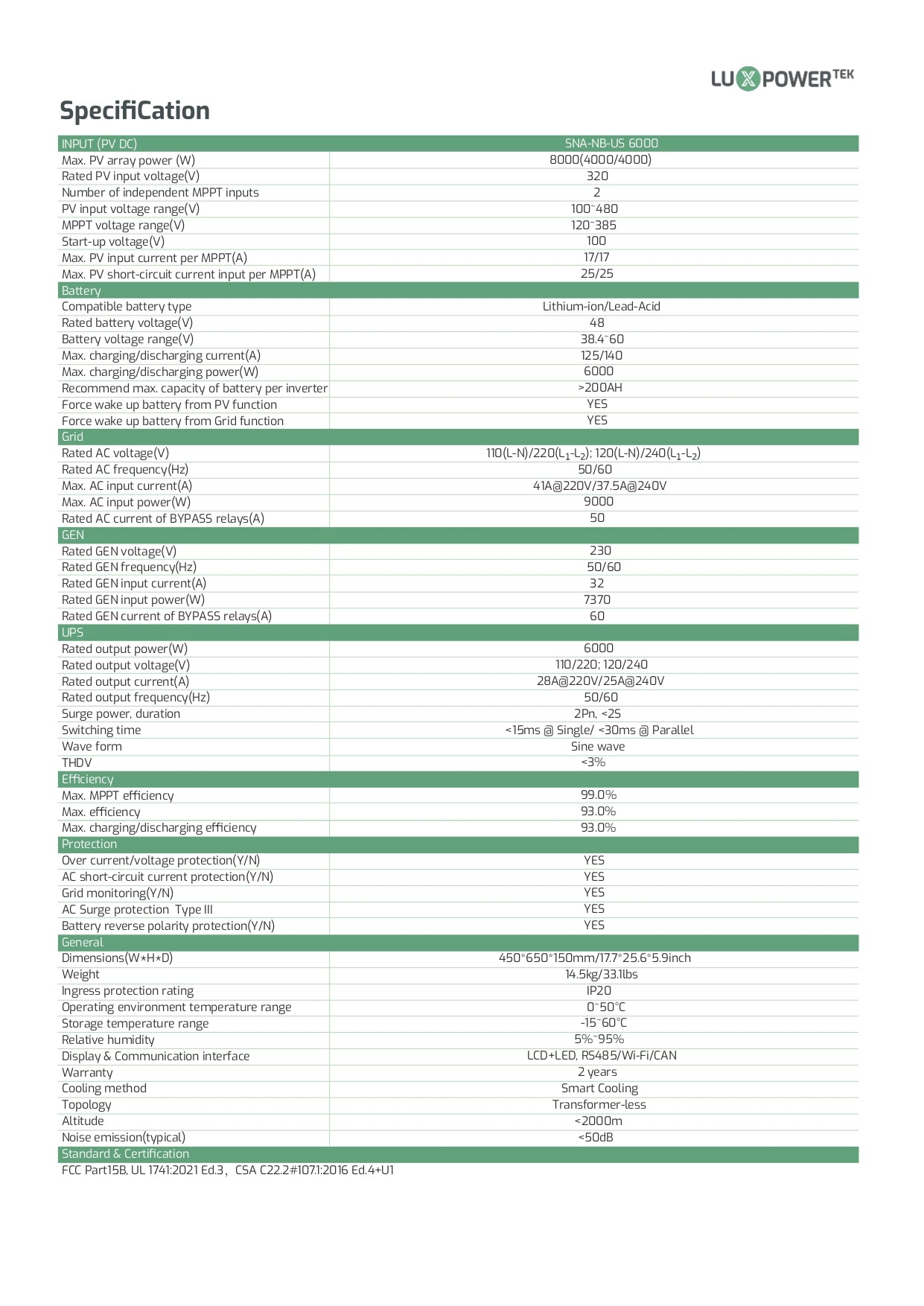 6kW 14.3kWh RHINO 2 Off-Grid Power System