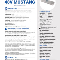 48V 1x MUSTANG Fast Charger Kit – Golf