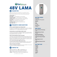 48V LAMA｜115AH｜5.3KWH｜LIFEPO4 Power Block｜Lithium Battery Pack｜Currently On Backorder!