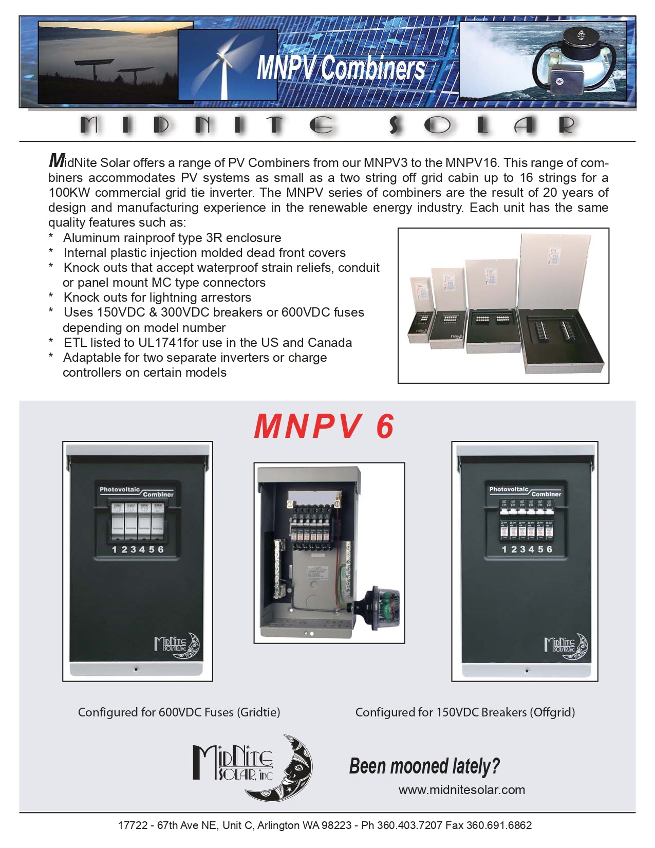 MidNite Solar | MNPV6 DC Combiner Box｜2-4 Weeks Ship Time