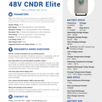 48V Off Grid Home CNDR System Elite - Growatt 6K + 11.8kWh CNDR Elite Battery | 231Ah | LIFEPO4 Power Block | Lithium Battery Pack + Inverter + Cables｜Ships in 3-8 Weeks
