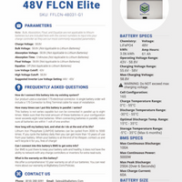 48V FLCN Elite Kit｜122AH｜6.12KWH | LIFEPO4 Power Block｜Lithium Battery Pack | 3-8 Weeks Ship Time