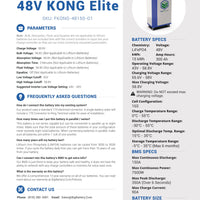 48V KONG ELITE｜300Ah｜15.0kWh｜LIFEPO4 Power Block｜Lithium Battery Pack｜3-8 Weeks Ship Time