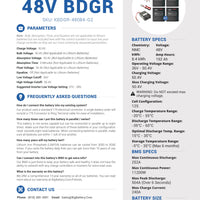 48V BDGR Kit｜192Ah｜8.4KWH | NMC Power Block｜Lithium Battery Pack｜Currently On Backorder