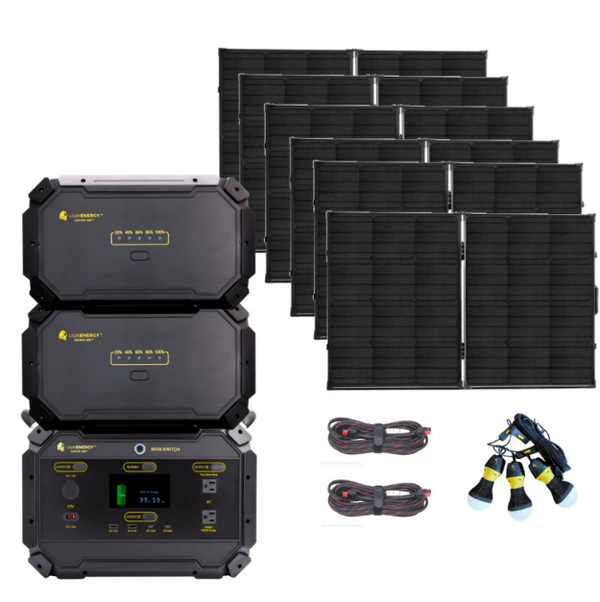Lion Safari ME [Elite] Solar Generator Kit - 5,000wH + 6 x 100W Solar Panel Suitcases