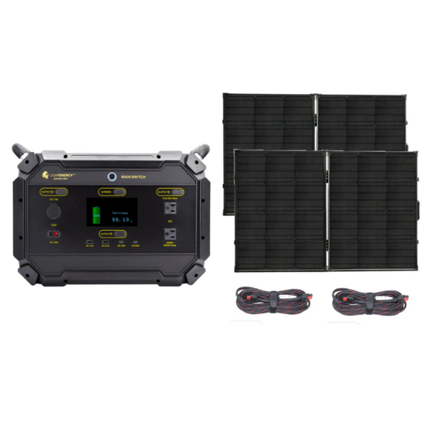 Lion Safari ME 2,000 [Double Kit] Solar Generator Kit + 2 x 100W Solar Panel Suitcase